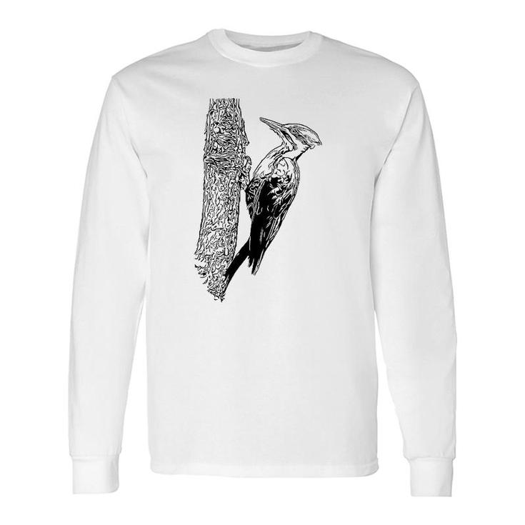 Pileated Woodpecker Bird Lover Long Sleeve T-Shirt T-Shirt