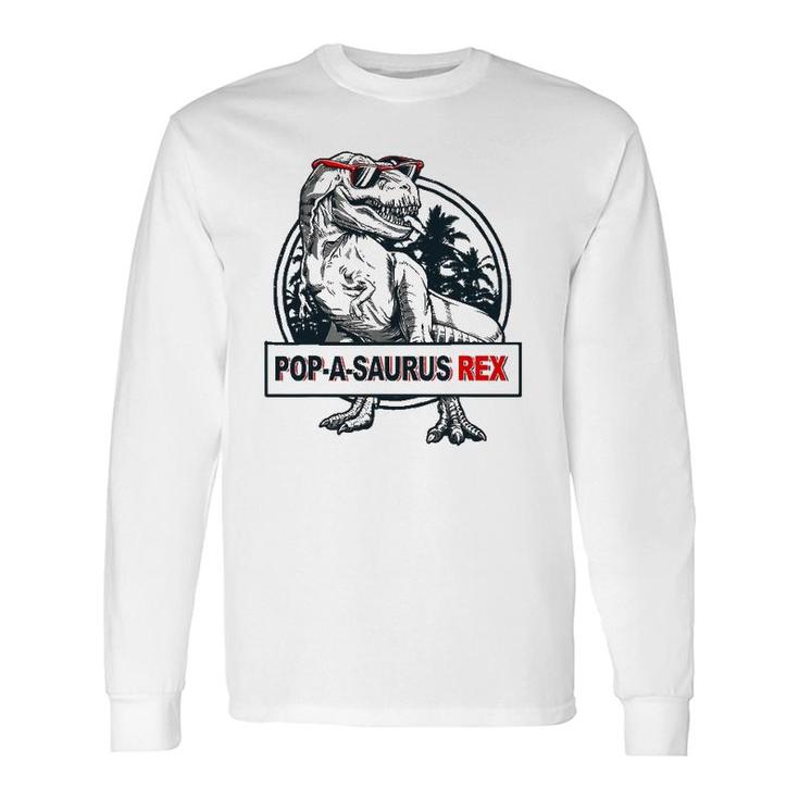 Popasaurus Rex Papa Grandpa Dinosaur Fathers Day Long Sleeve T-Shirt T-Shirt