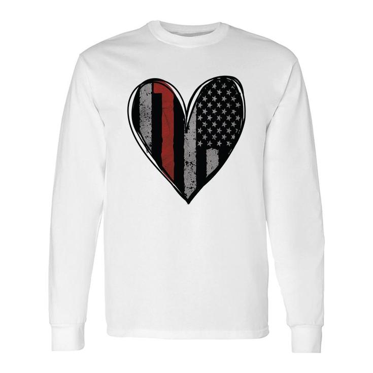 Proud And Sending Love To Firefighter Job Long Sleeve T-Shirt