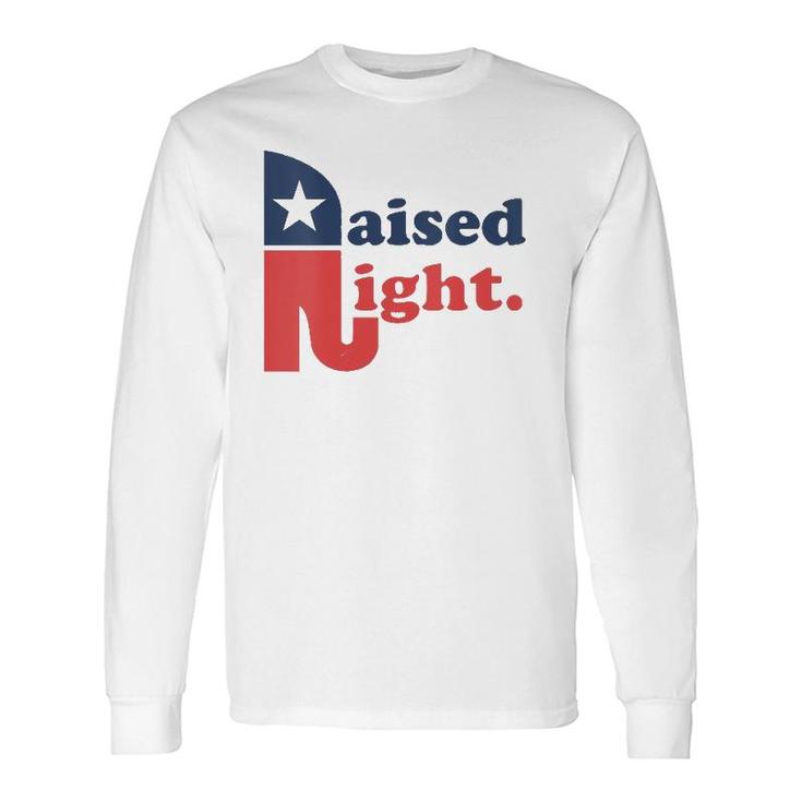 Raised Right Republican Elephant Retro Style Distressed V-Neck Long Sleeve T-Shirt