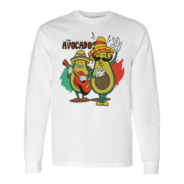 Recuso Avocado Singing And Guitaring Long Sleeve T-Shirt