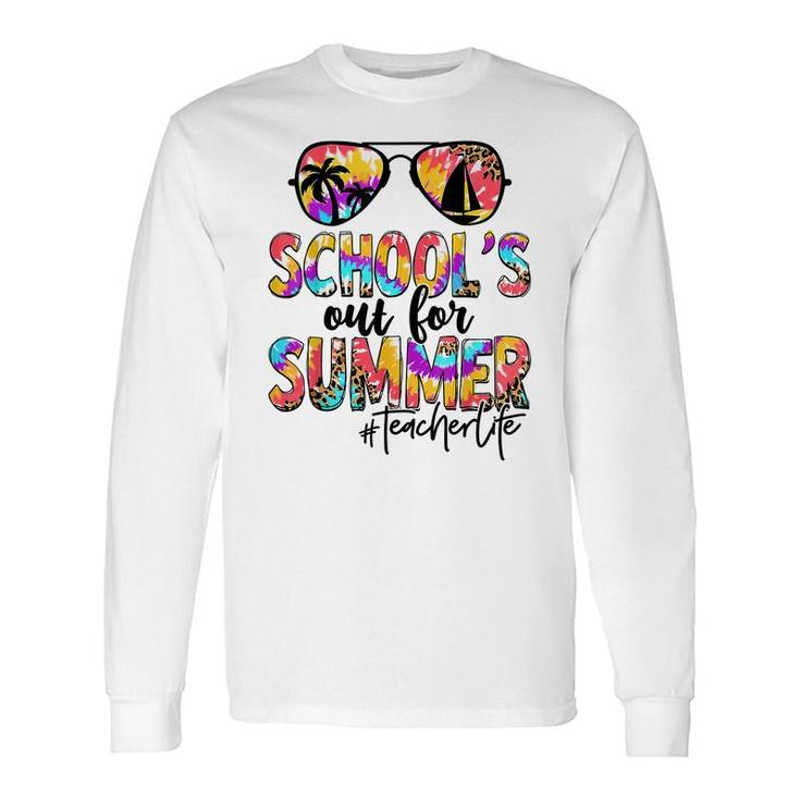 Retro Last Day Of School Schools Out For Summer Teacher Life Long Sleeve T-Shirt