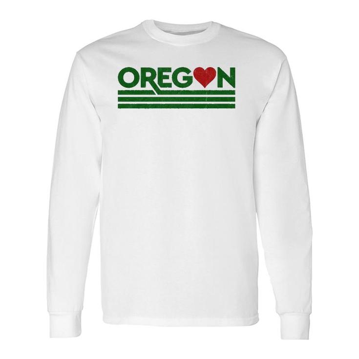 Retro Oregon Love Home State Long Sleeve T-Shirt