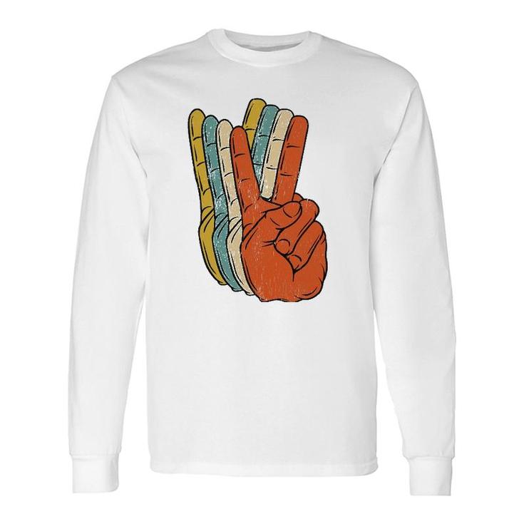 Retro Peace Vintage 60S 70S Hippie Long Sleeve T-Shirt