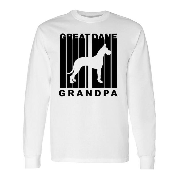 Retro Style Great Dane Grandpa Dog Grandparent Long Sleeve T-Shirt T-Shirt