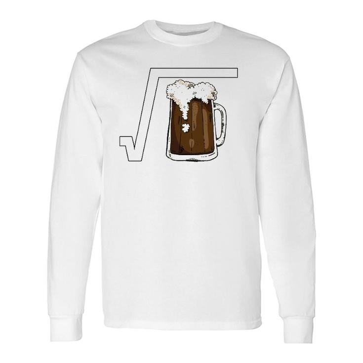 Square Root Beer Math Pun Mathematic Joke Science Student Long Sleeve T-Shirt