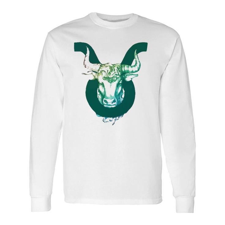 Taurus Watercolor Zodiac Long Sleeve T-Shirt T-Shirt