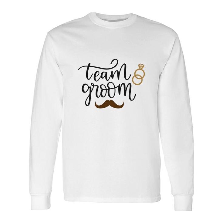 Team Groom Groom Bachelor Party Retro Long Sleeve T-Shirt