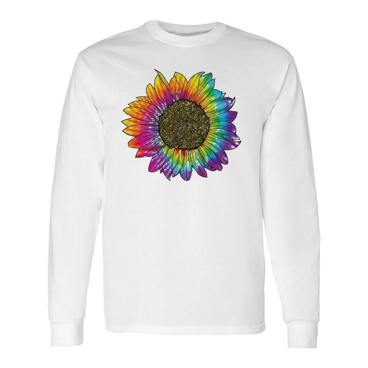 Tie Dye Sunflower Peace Love 60S 70S Hippie Retro Vintage Long Sleeve T-Shirt
