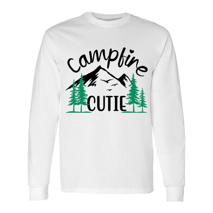 Travel Lover Has Camp With Campfire Cutie In Their Exploration Long Sleeve T-Shirt