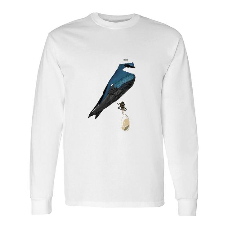 Tree Swallow Kitchen Chef Hat Cooking Bird Long Sleeve T-Shirt T-Shirt