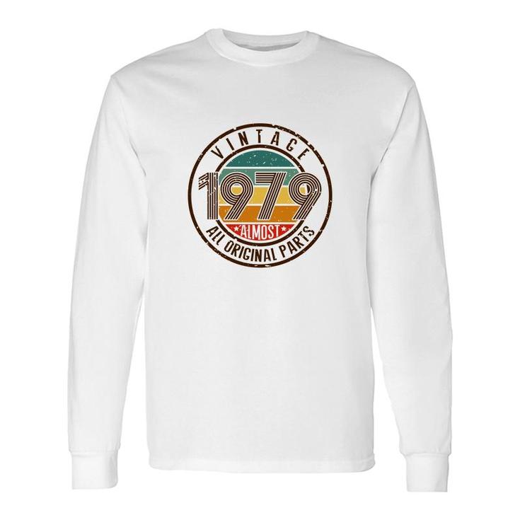 Vinatge 1979 43Th Birthday 1979 Retro Circle Long Sleeve T-Shirt
