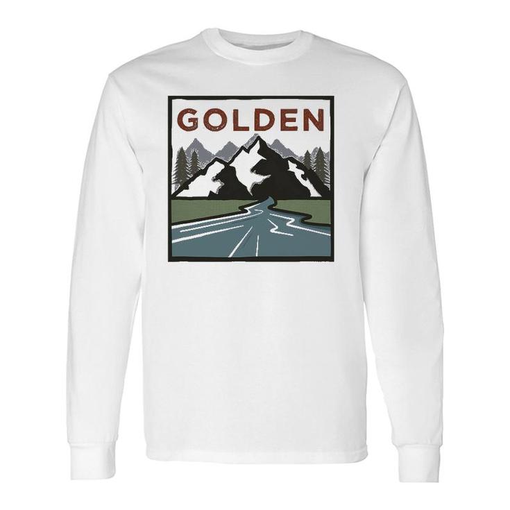 Vintage Golden Colorado Illustration Retro Golden Long Sleeve T-Shirt T-Shirt