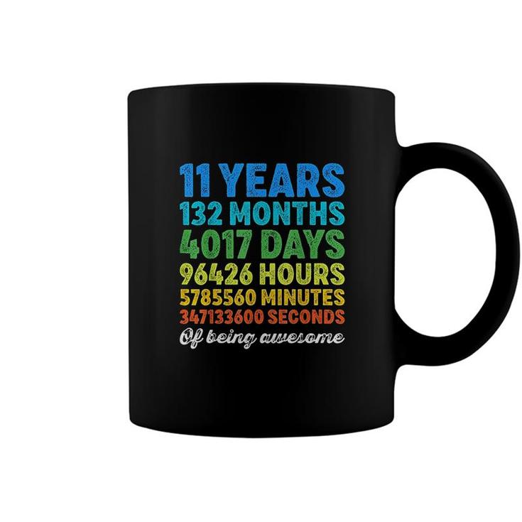 11 Years Old 11Th Birthday Vintage Retro Countdown Coffee Mug