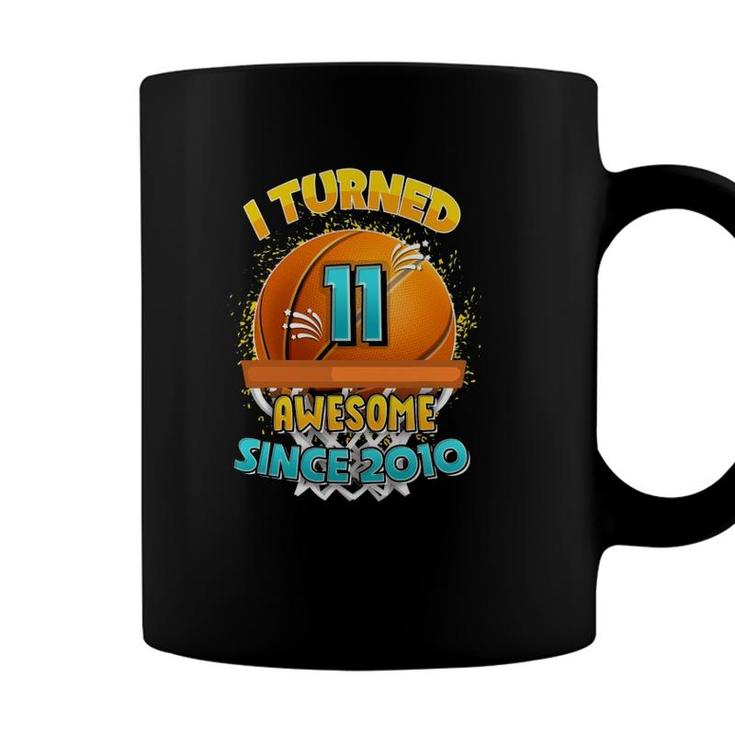 11Th Birthday Basketball  I Turned 11 Years Old Gift Boy Coffee Mug