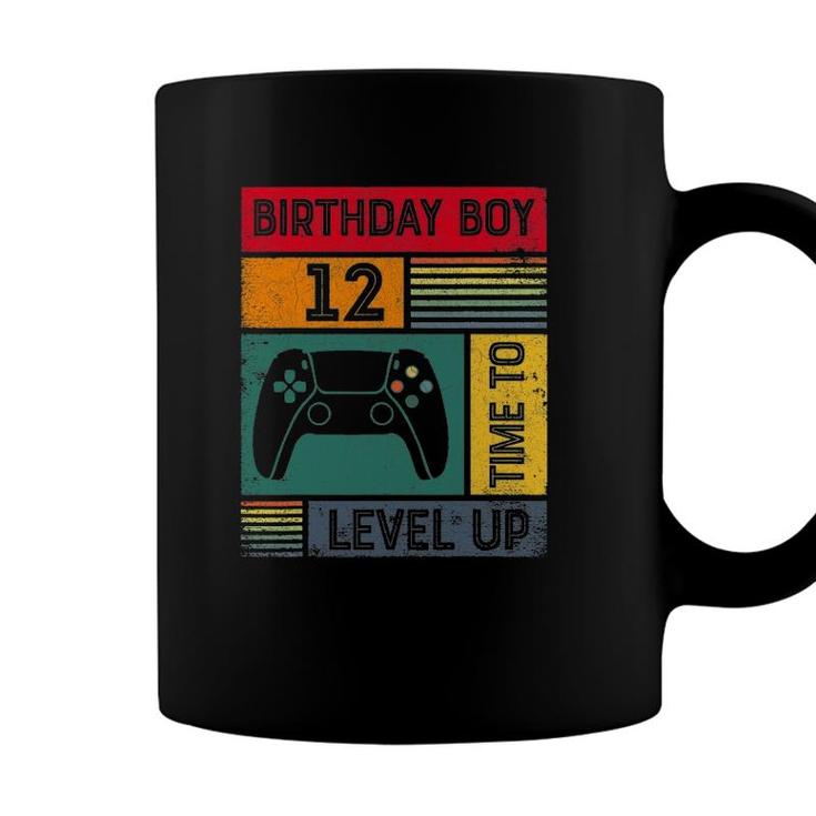 12 Years Old 12Th Birthday Boy Time To Level Up Gamer Birthday Coffee Mug