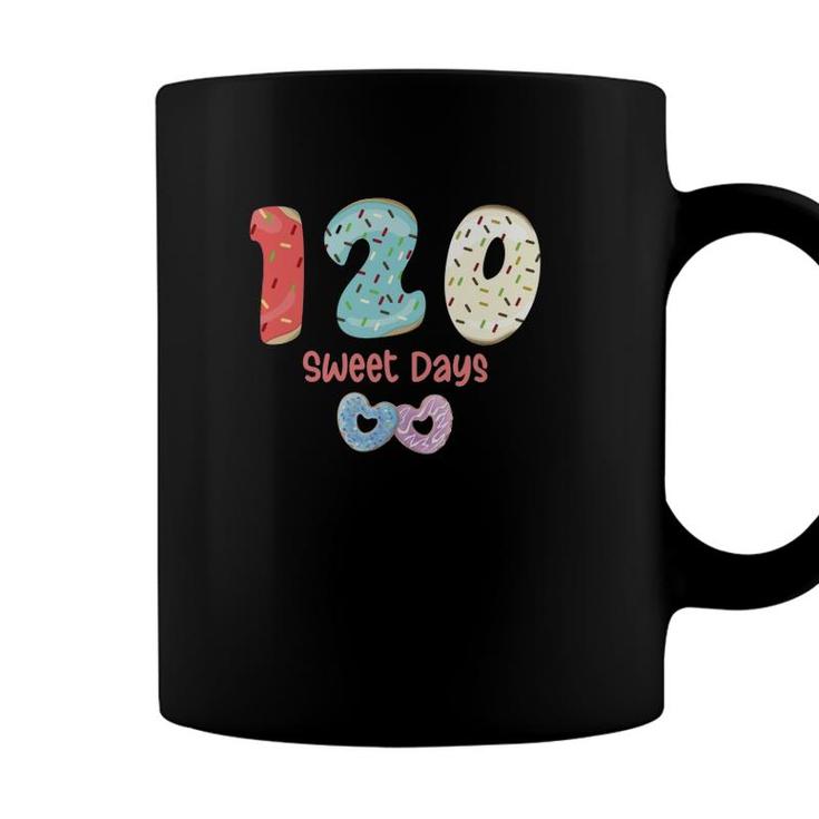 120 Sweet Days Back To School Donut 1St Grade Teachers Students 120 Days Of School Heart Shape Kids Coffee Mug