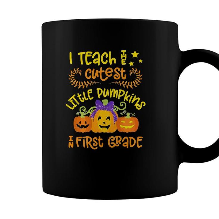 1St Grade Teacher Halloween Quote Cute Little Pumpkins Coffee Mug
