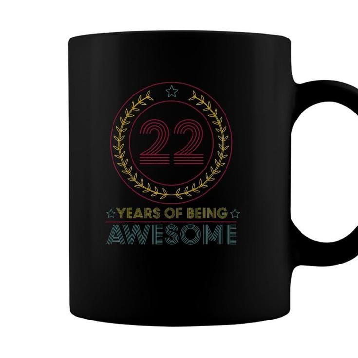22 Years Old 22 Years Of Being Awesome Gifts 22Nd Birthday Coffee Mug