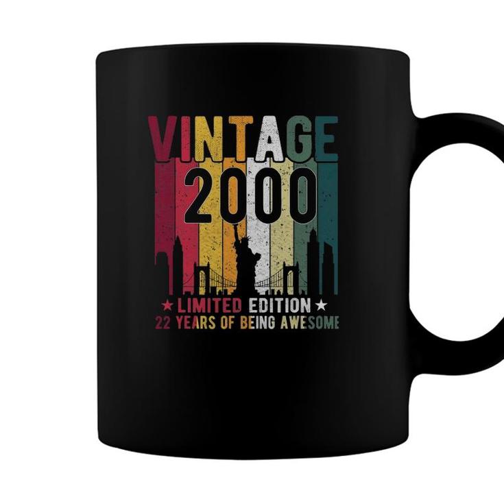 22 Years Old Gifts Vintage 2000 Limited Edition 22Th Birthday Coffee Mug