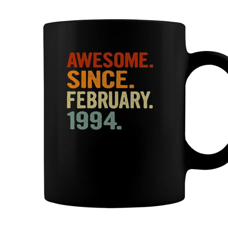 27 Years Old Retro Birthday Gift Awesome Since February 1994 Ver2 Coffee Mug