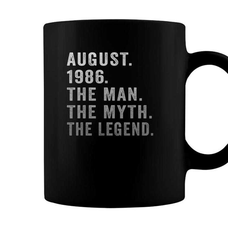 35 Years Old Birthday Gifts The Man Myth Legend August 1986 Ver2 Coffee Mug