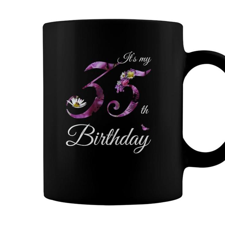 35 Years Old  Floral 1986 Its My 35Th Birthday Gift  Coffee Mug