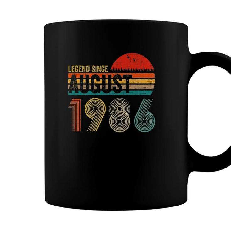 35 Years Old Retro Birthday Gift Legend Since August 1986 Ver2 Coffee Mug