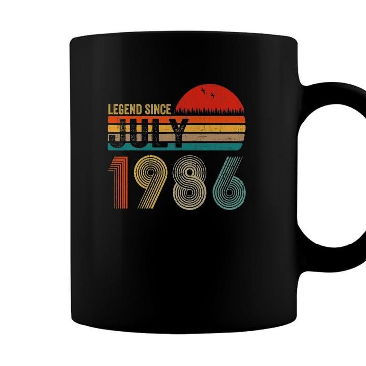 35 Years Old Retro Birthday Gift Legend Since July 1986 Ver2 Coffee Mug