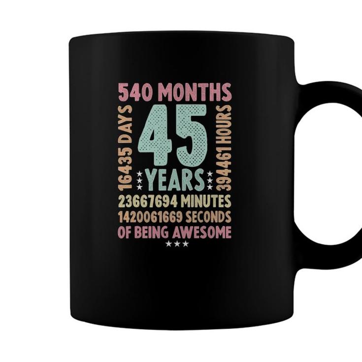 45Th Birthday 45 Years Old Vintage Retro - 45 Yr Old Coffee Mug