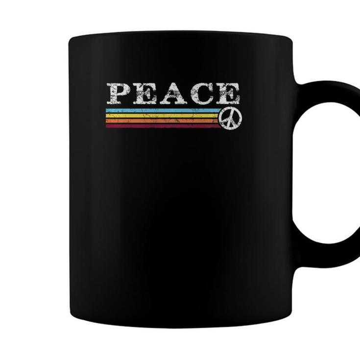 70S Stripe Vintage Retro Peace Hippy Hippie Coffee Mug
