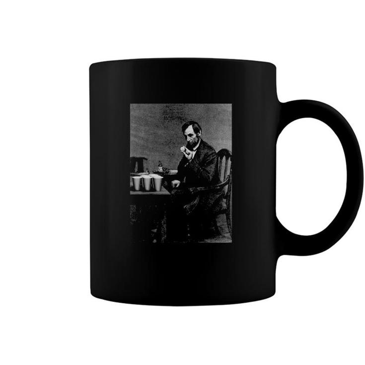 Abe Lincoln Invents Beer Pong Old Vintage Photograph Coffee Mug