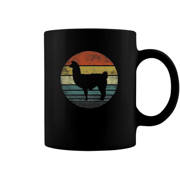 Alpaca Lover Gifts Funny Retro Vintage Zoo Animal Silhouette Coffee Mug