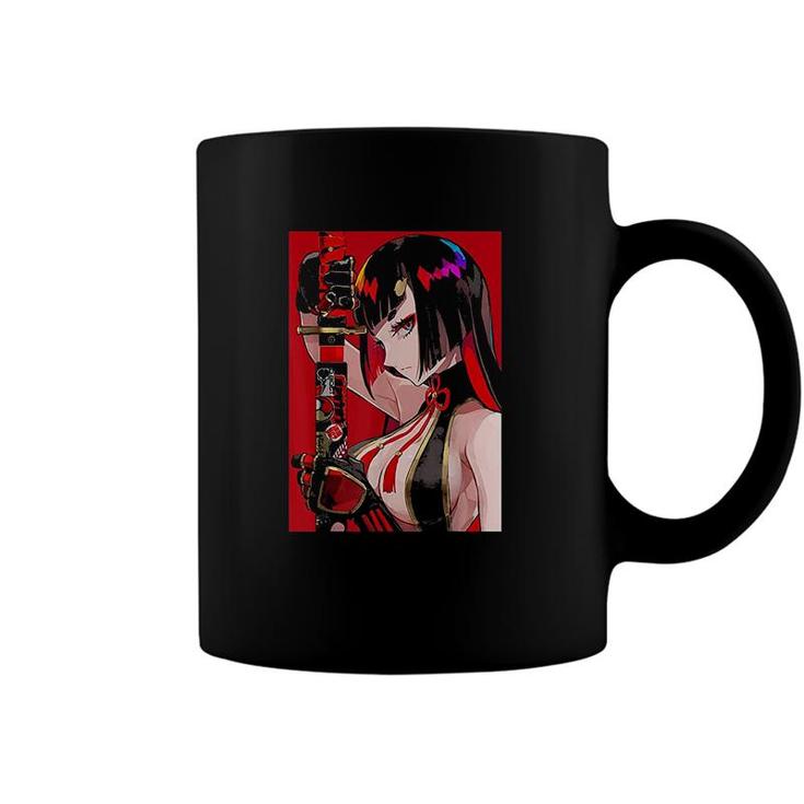 Anime Girl Samurai Waifu Japanese Aesthetic Otaku Kawaii Coffee Mug