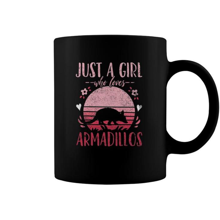 Armadillo Just A Girl Who Loves Armadillos Vintage Coffee Mug