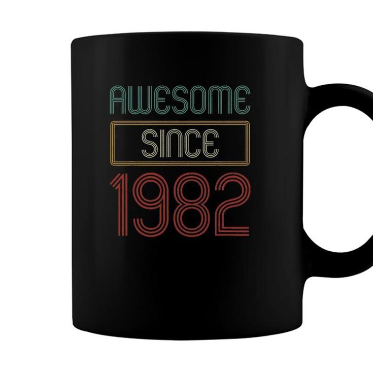 Awesome Since 1982 Retro 40Th Birthday Gifts 40 Years Old Coffee Mug