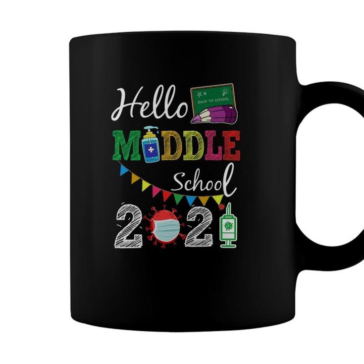 Back To School 2021 Hello Middle School Teacher Student Coffee Mug