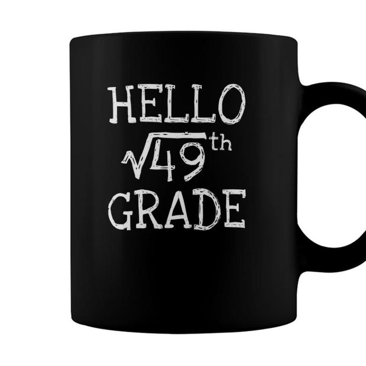 Back To School 7Th Grade Square Root Of 49 Math Kids Teacher Coffee Mug