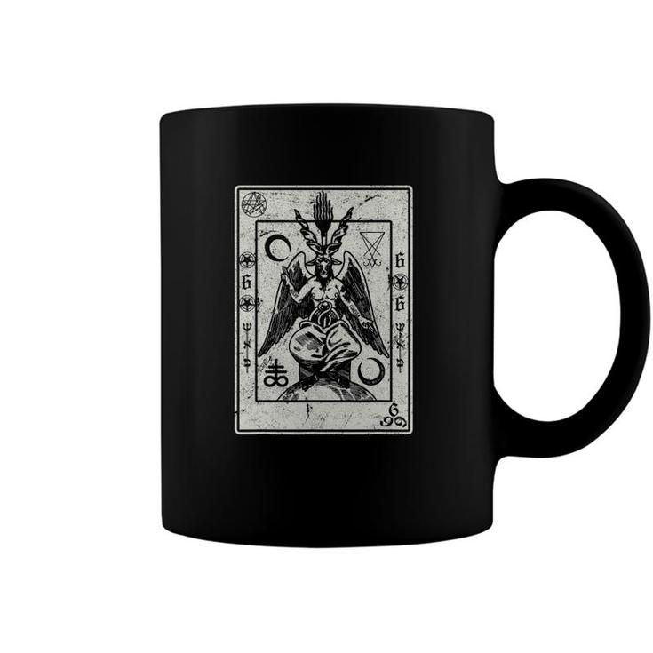 Baphomet Occult Satan Goat Head Devil Tarot Card Design Coffee Mug