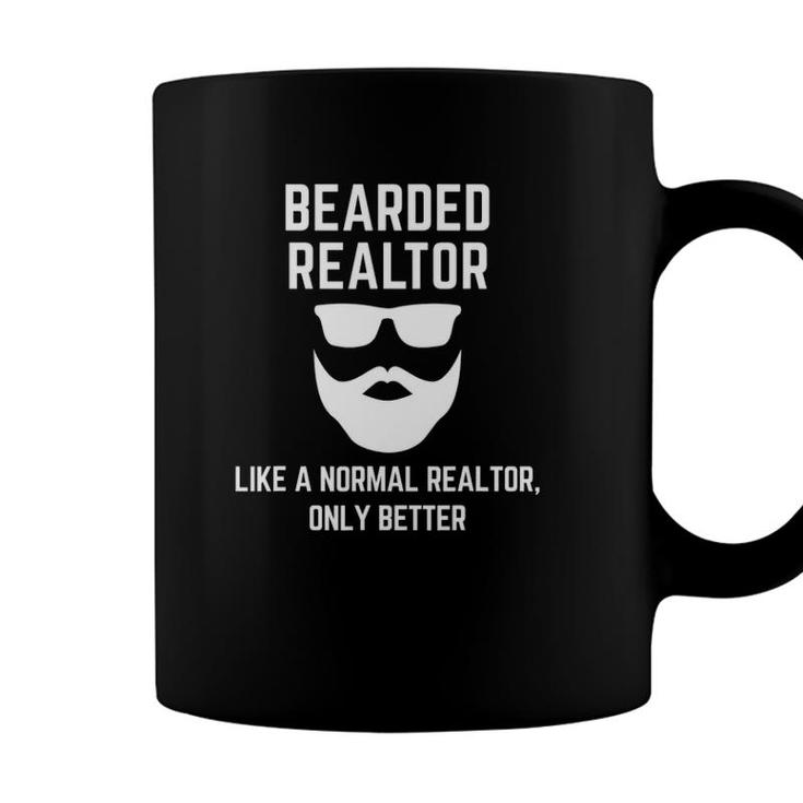 Bearded Realtor Definition Funny Male Real Estate Agent Coffee Mug