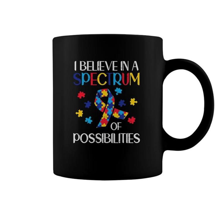 Believe Spectrum Possibilities Autism Awareness Men Women Coffee Mug