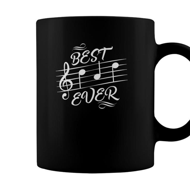 Best Dad Ever Music Notes Musician Fathers Day Coffee Mug