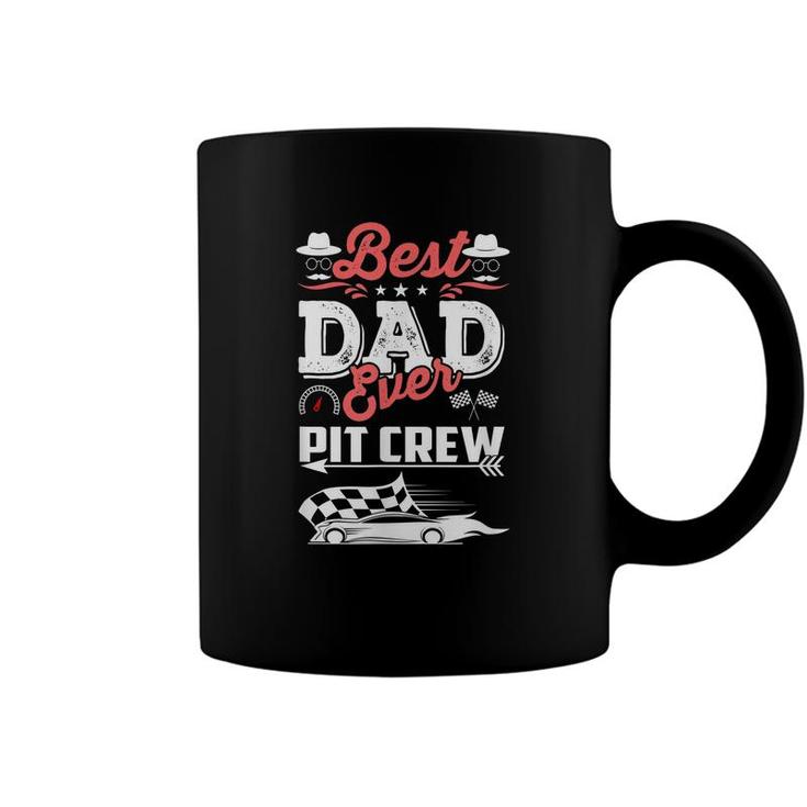 Best Dad Ever Race Car Birthday Party Racing Daddy Pit Crew  Coffee Mug