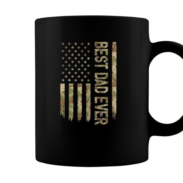 Best Dad Ever Us American Flag Camo Fathers Day Coffee Mug