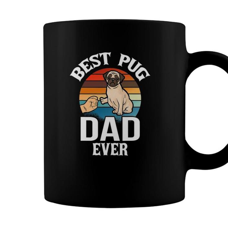 Best Dog Dad Ever Pug Retro Vintage Coffee Mug