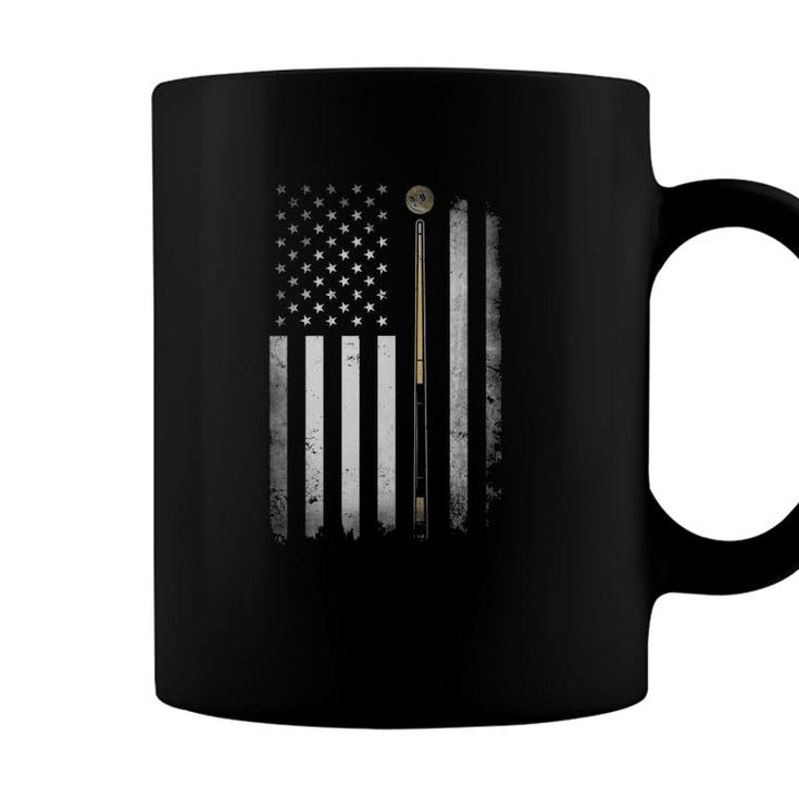 Billiards Pool Player Table Usa Us American Flag Coffee Mug