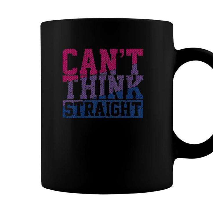 Bisexual Flag Cant Think Straight Gay Pride Month Lgbt Coffee Mug