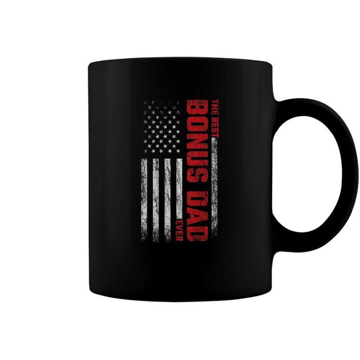 Bonus Dad - American Flag On Back - Best Bonus Dad Ever  Coffee Mug