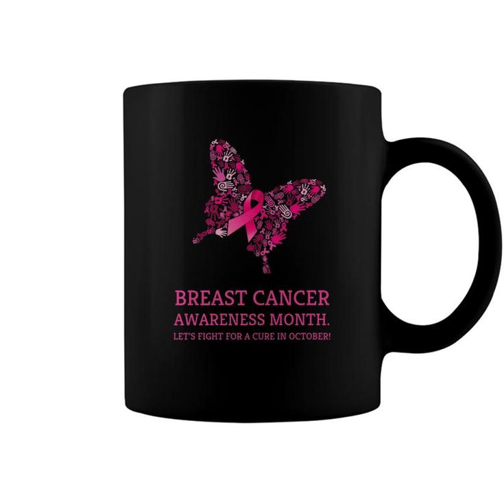 Breast Cancer Awareness October Butterfly Coffee Mug