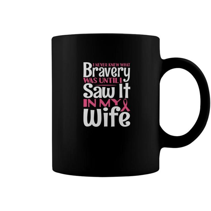 Breast Cancer Shirt Bravery Husband Men Dad Grandpa Gift Coffee Mug